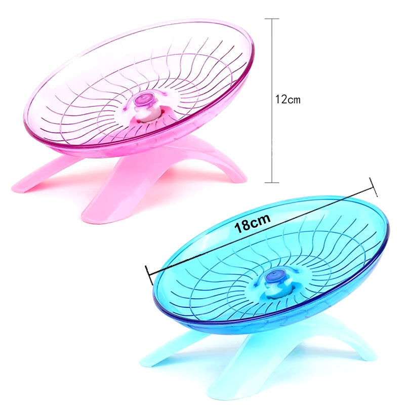 Pet Hamster Running Wheel Mute Flying Saucer Steel Axle Wheel Running Disc Toys Cage Small Animal Hamster Accessories
