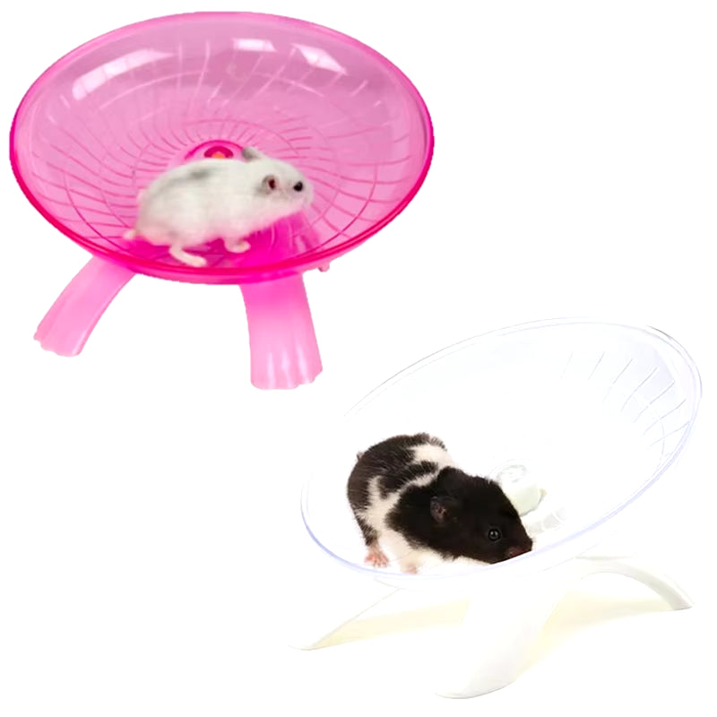 Pet Hamster Running Wheel Mute Flying Saucer Steel Axle Wheel Running Disc Toys Cage Small Animal Hamster Accessories