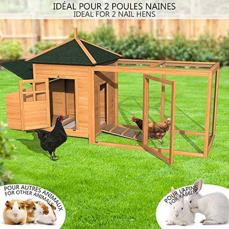 VOUNOT 4401916641303 Small Chicken House Wood Poultry 190 Cm Cm Cm