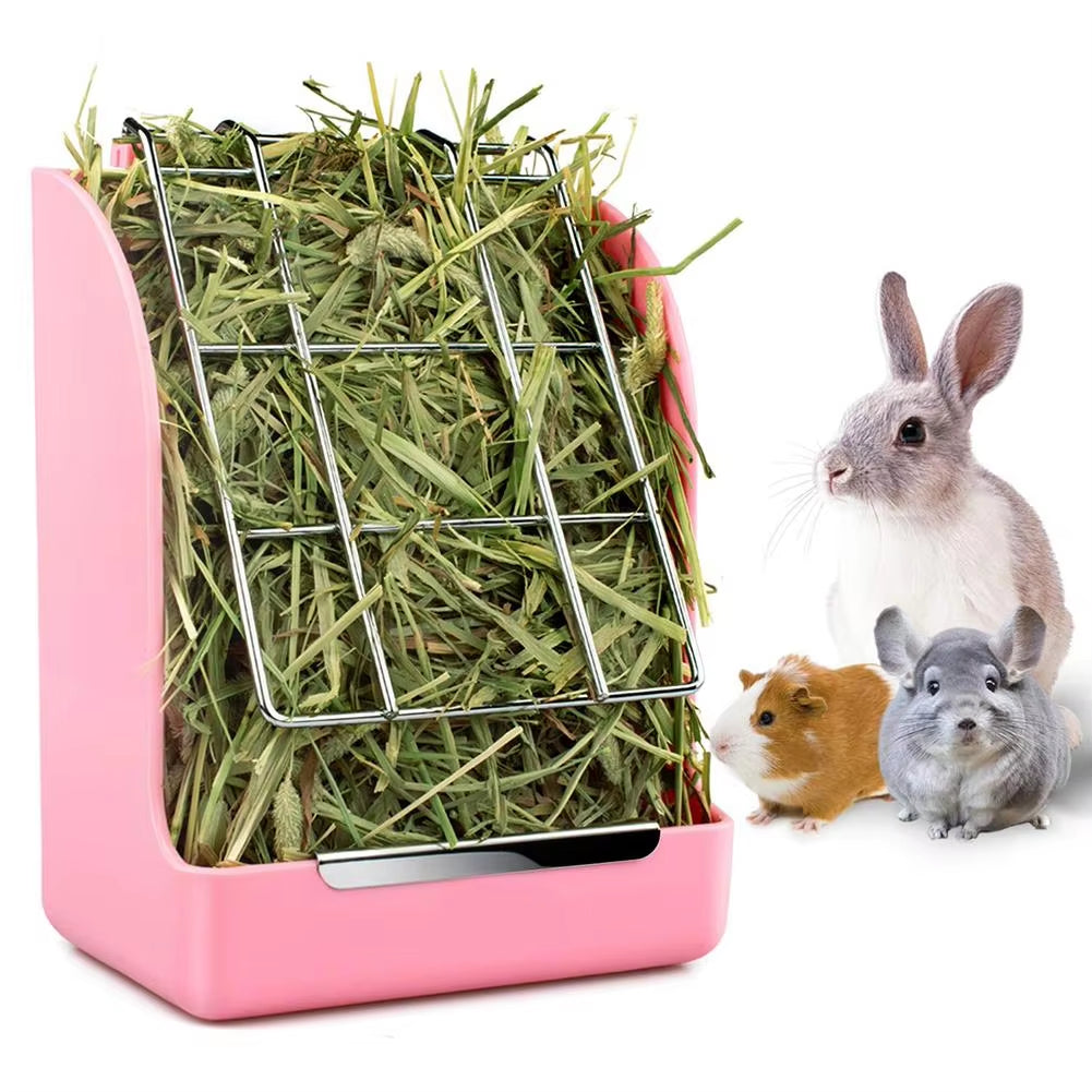 Galvanized Metal Rabbit Guinea Pig Chinchilla Feeder Less Wasted Pet Feeding Rack Manager Easy to Install Кормушка Для Сена