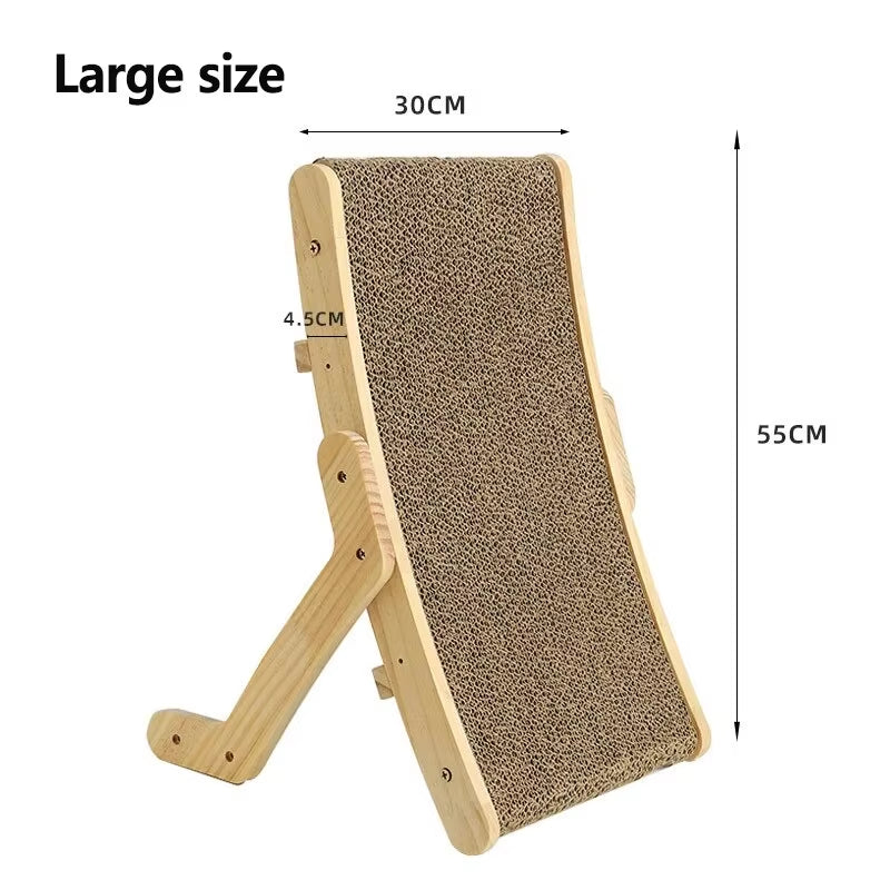 Wooden Cat Scratcher Scraper Detachable Lounge Bed 3 in 1 Scratching Post for Cats Training Grinding Claw Toys Cat Scratch Board