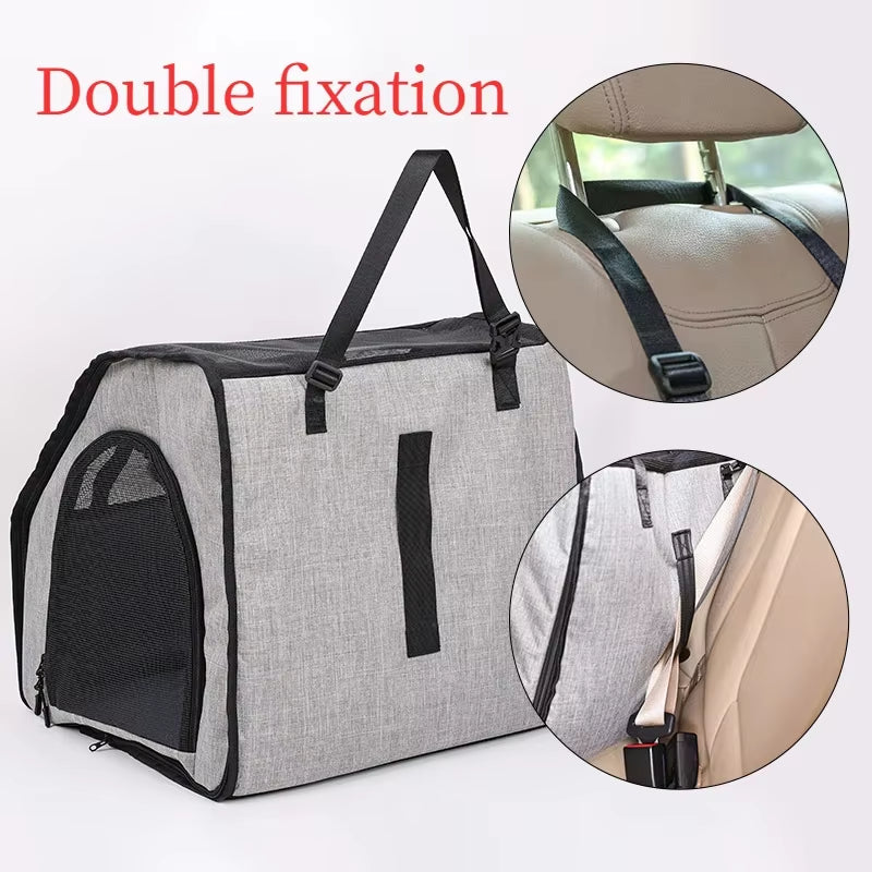 Dog Car Seat Cover Folding Hammock Pet Carriers Bag Basket Carrying for Cats Dogs Waterproof Dog Travel Cage Dog Accessories