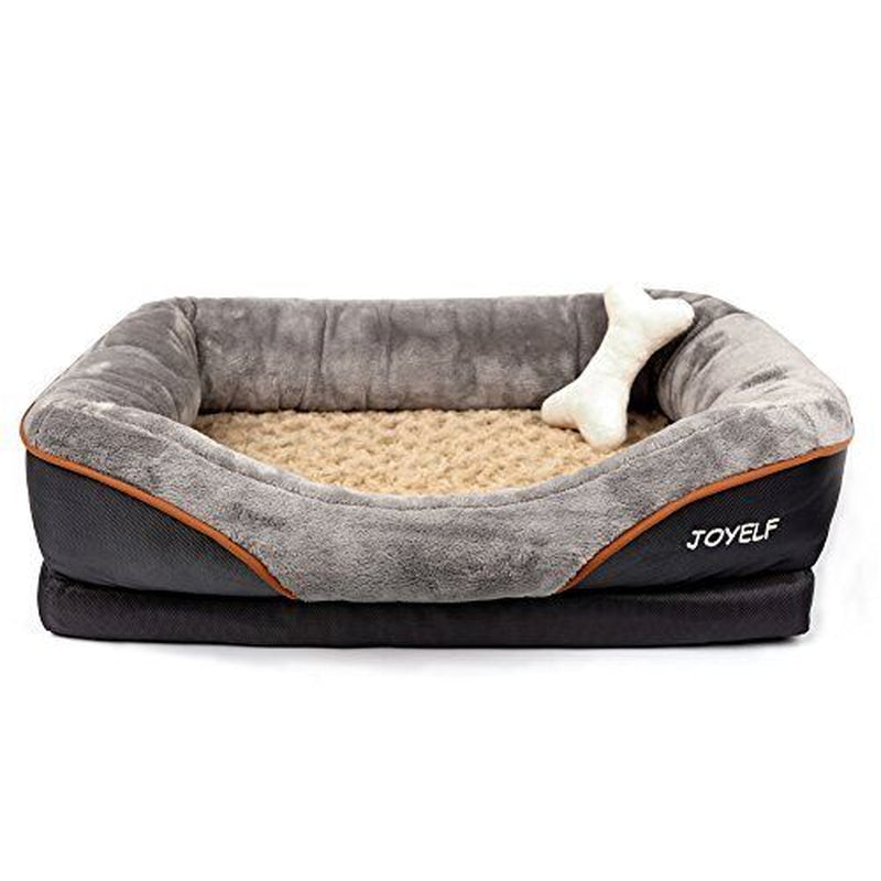 Joyelf Memory Foam Base Dog Bed Small Orthopedic Sofa Removable Washab Gift Bone