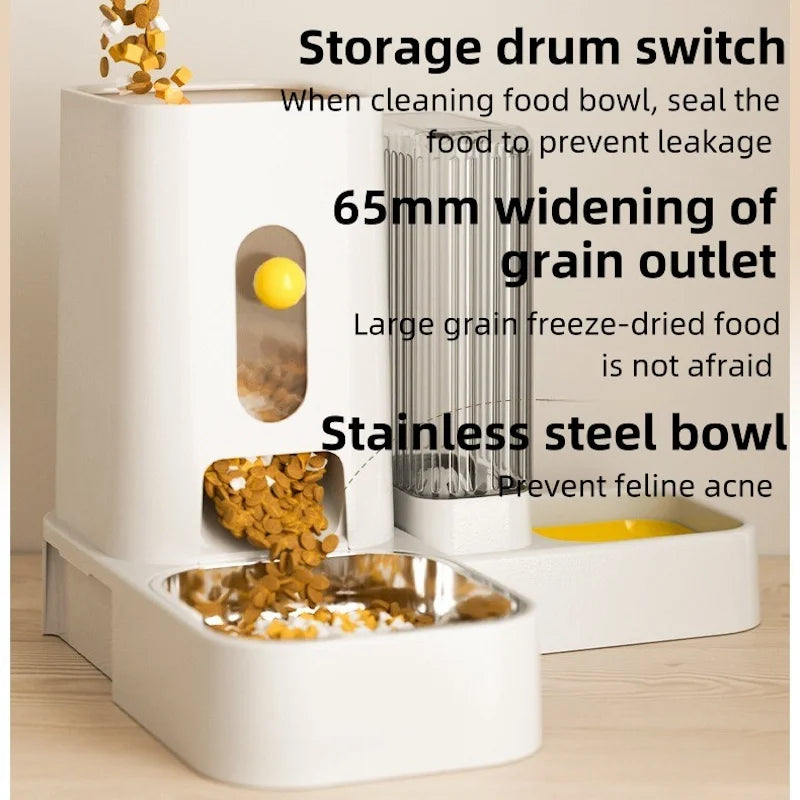 Feeding and Watering Supplies for Cat Water Dispenser Multiple Cats Automatic Feeder Dog Bowl Large Capacity Cat Accessories Pet