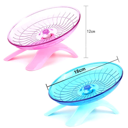 Pet Hamster Running Wheel Mute Flying Saucer Steel Axle Wheel Running Disc Toys Cage Small Animal Hamster Accessories