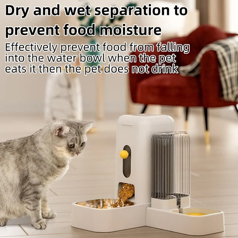 Feeding and Watering Supplies for Cat Water Dispenser Multiple Cats Automatic Feeder Dog Bowl Large Capacity Cat Accessories Pet