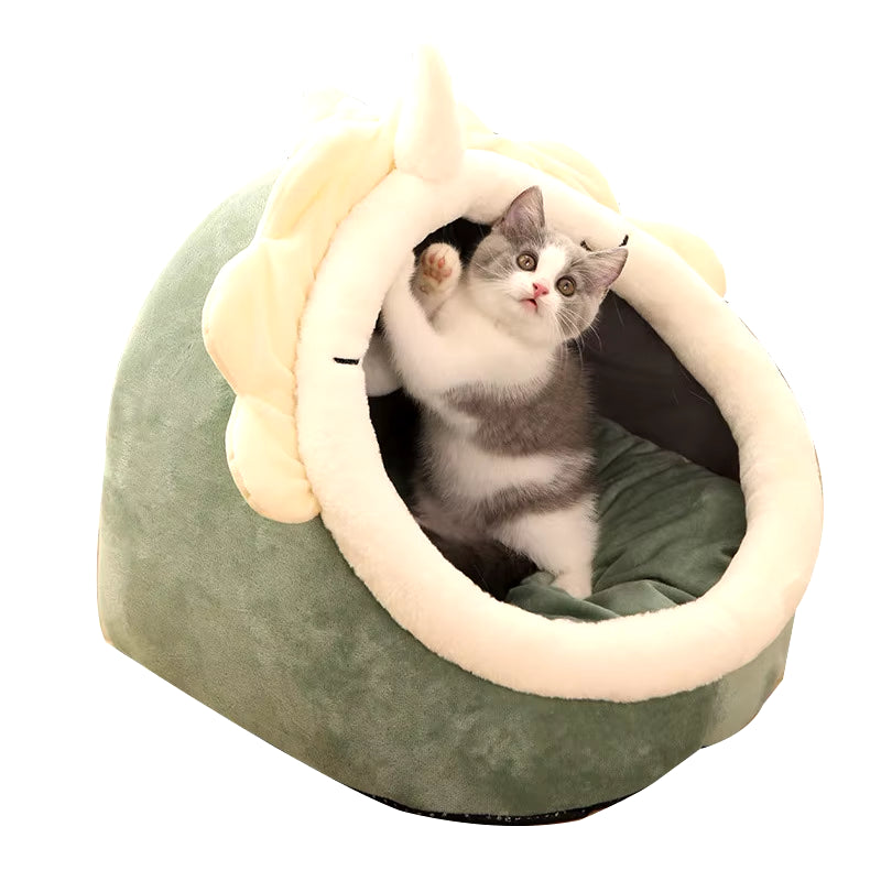 Pet Cat'S Bed Warm Cat House Soft Plush round Bedstent Carrier Dogs and Cats Basket Pillow Cave Mat Pet Accessories for Supplies