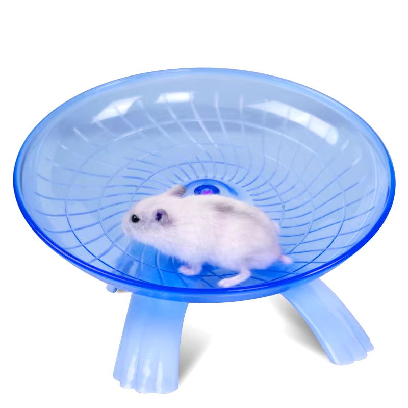 Pet Hamster Running Wheel Mute Flying Saucer Steel Axle Wheel Running Disc Toys Cage Small Animal Hamster Accessories
