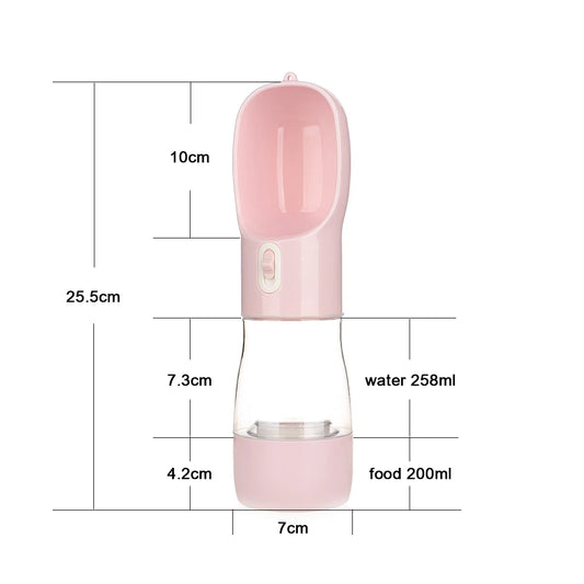Portable Dog Water Bottle Food and Water Container for Dog Pets Feeder Bowl Outdoor Travel Drinking Bowls Water Dispenser