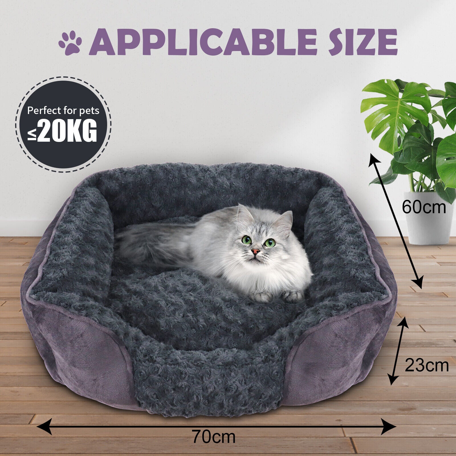 Pet Cat Dog Bed Cat Beds Soft Washable Puppy Cushion Warm Pet Basket M L