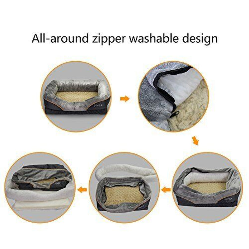 Joyelf Memory Foam Base Dog Bed Small Orthopedic Sofa Removable Washab Gift Bone