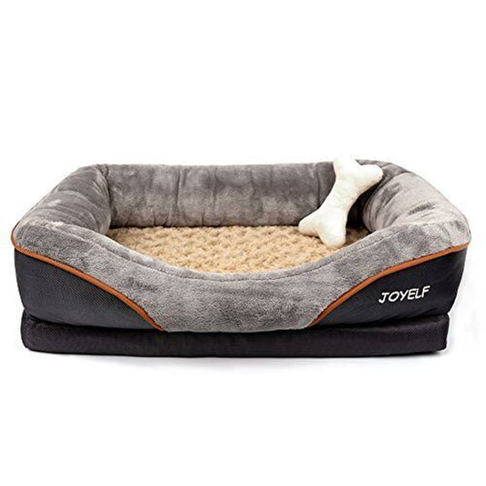 Joyelf Memory Foam Base Dog Bed Small Orthopedic Sofa Removable Washab Gift Bone