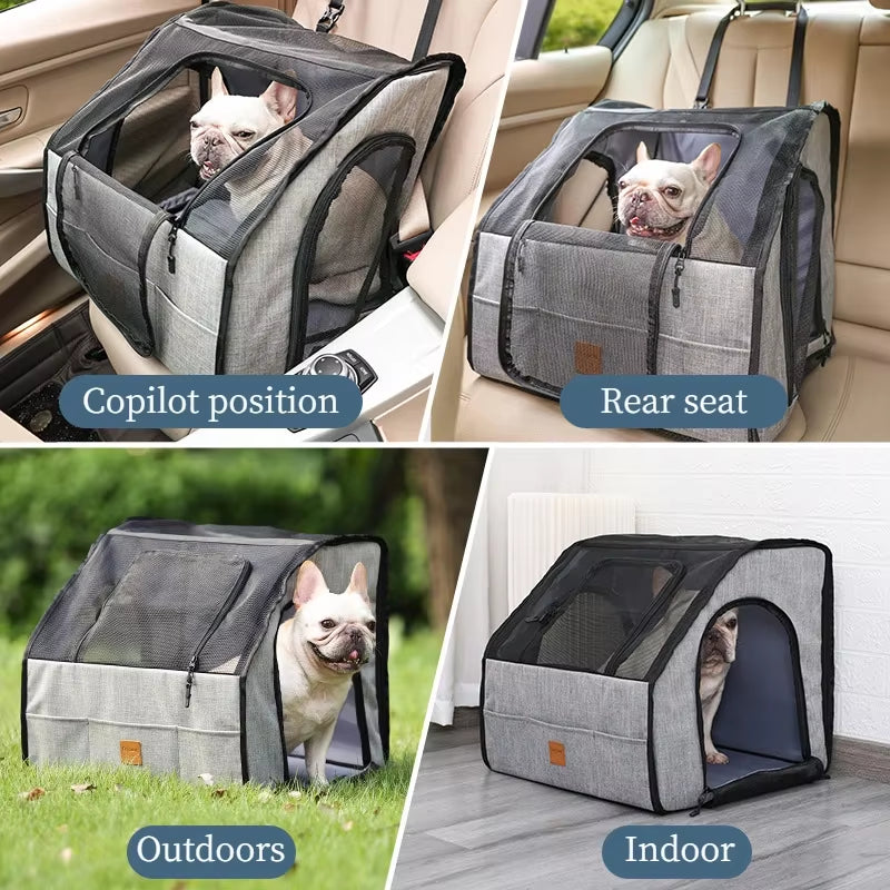 Dog Car Seat Cover Folding Hammock Pet Carriers Bag Basket Carrying for Cats Dogs Waterproof Dog Travel Cage Dog Accessories